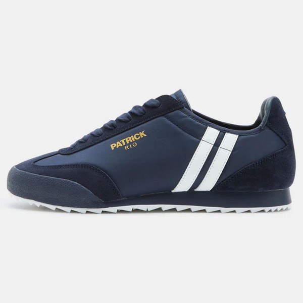 Patrick Rio Sport Suede & Nylon Retro Trainers in Navy/White K9N00072