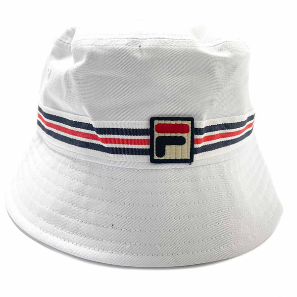 Fila Vintage Jojo Retro 90s Britpop Bucket Hat in White