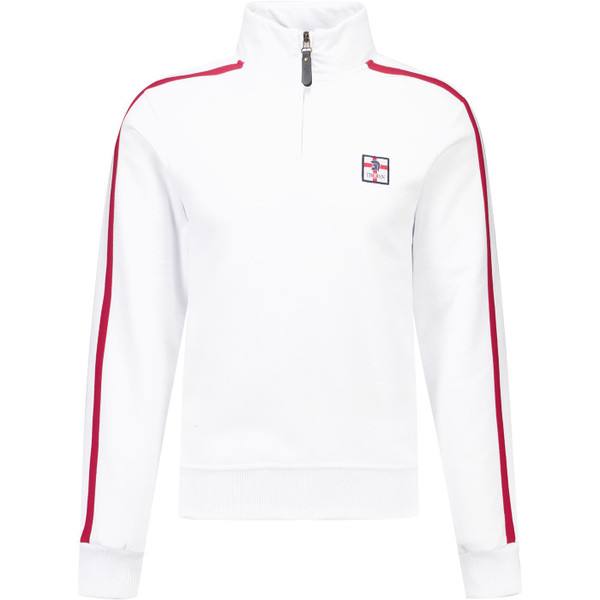 Trojan Record Clothing Mens Quarter Zip St George Sweatshirt in White