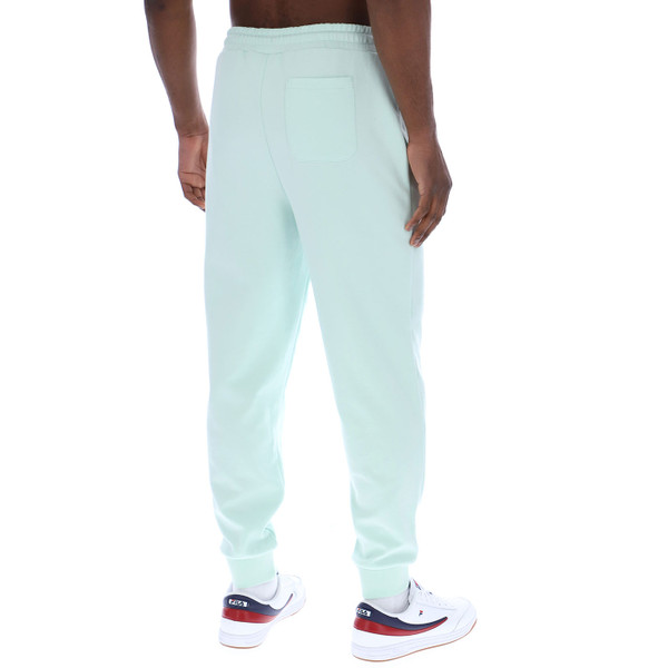 Back of Fila Vintage Giulio Mens Retro Track Pants in Surf Spray Green
