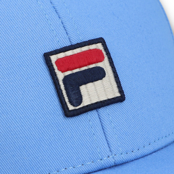 Logo badge on Fila Vintage Tantam Mens Baseball Cap in Frozen Fjord Blue