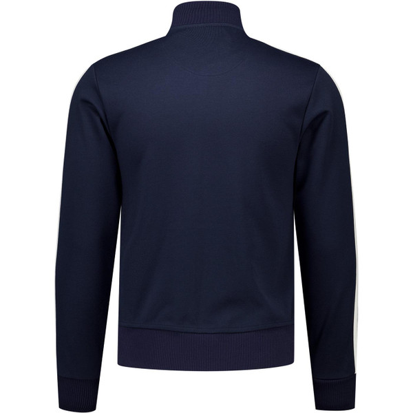 Torjan Records Clothing Mens Twin-Stripe Contrast Zip Track Top in Navy