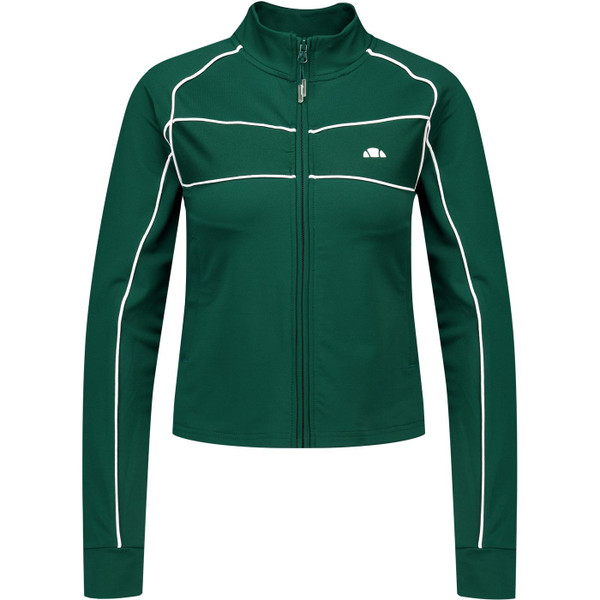 Ellesse Womens Thayn Funnel Neck Zip Track Top in Dark Green
