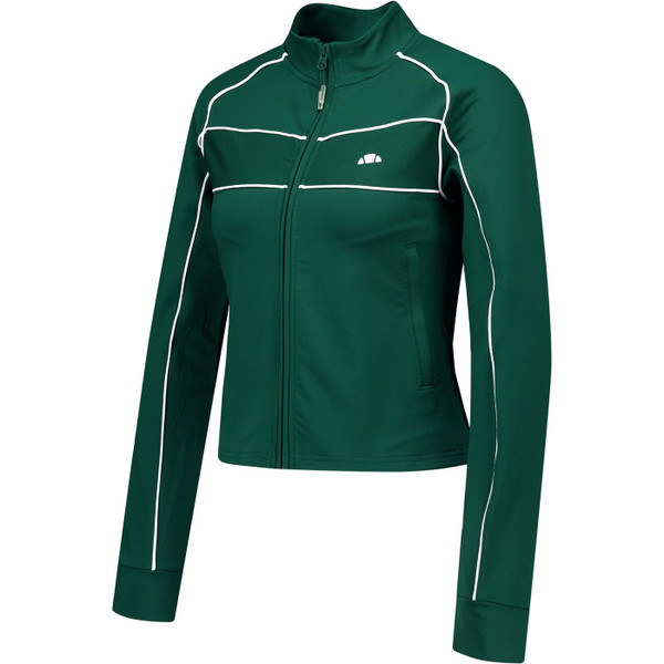 Ellesse Womens Thayn Funnel Neck Zip Track Top in Dark Green