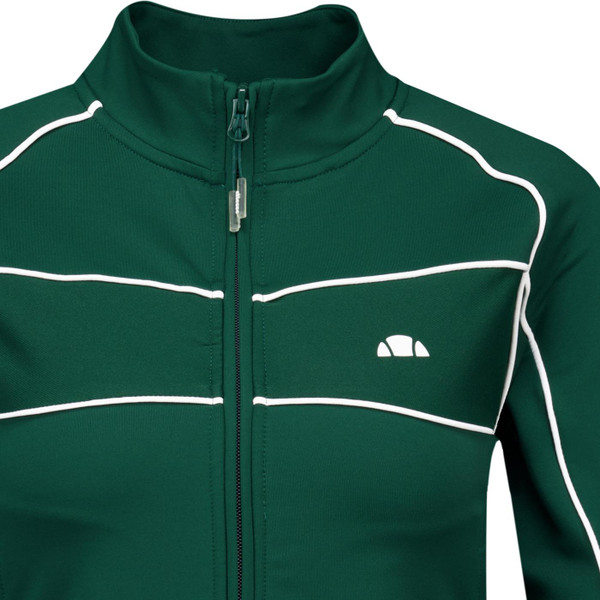 Ellesse Womens Thayn Funnel Neck Zip Track Top in Dark Green