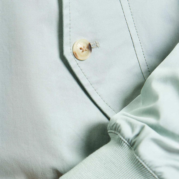 Ben Sherman Men's Mod Check Lined Harrington Jacket in Sage - Pocket Detail