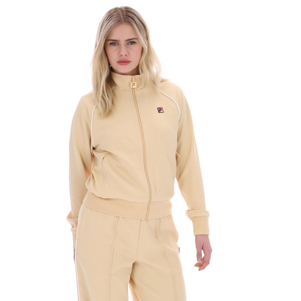 Fila Vintage Diano Womens Retro Track Top in Beige