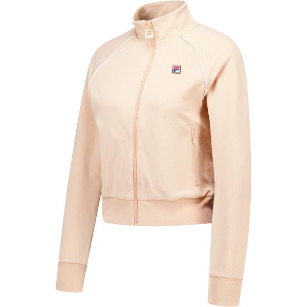 Fila Vintage Womens Diano Retro Zip Track Top in Beige