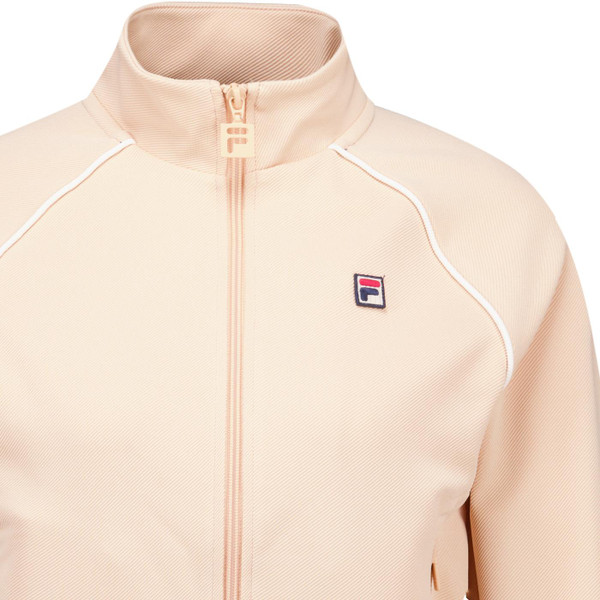 Fila Vintage Womens Diano Retro Zip Track Top in Beige
