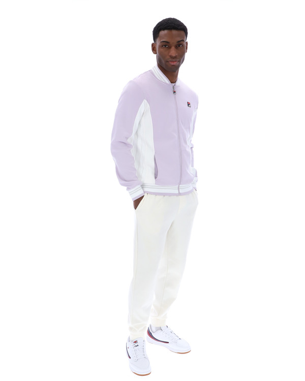 Man wearing Fila Vintage Giulio Men’s Track Pants in Gardenia White
