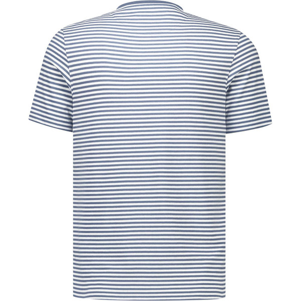 Farah Vintage Mens Castle Breton Stripe Crew Neck T-shirt in Blue Tide