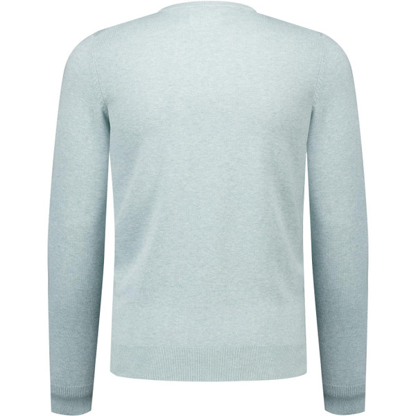 Farah Vintage Mens Mullen Organic Crew Neck Sweater in Green Mist