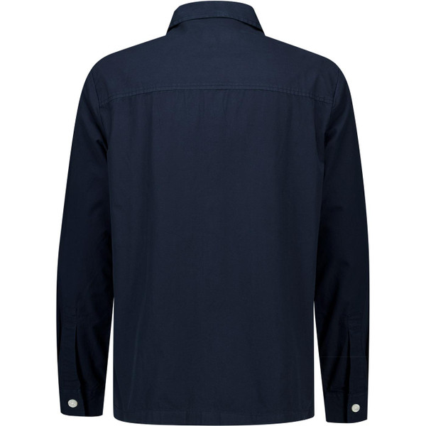 Farah Vintage Mens Ralph Cotton Canvas Button Through Long Sleeve Overshirt in True Navy