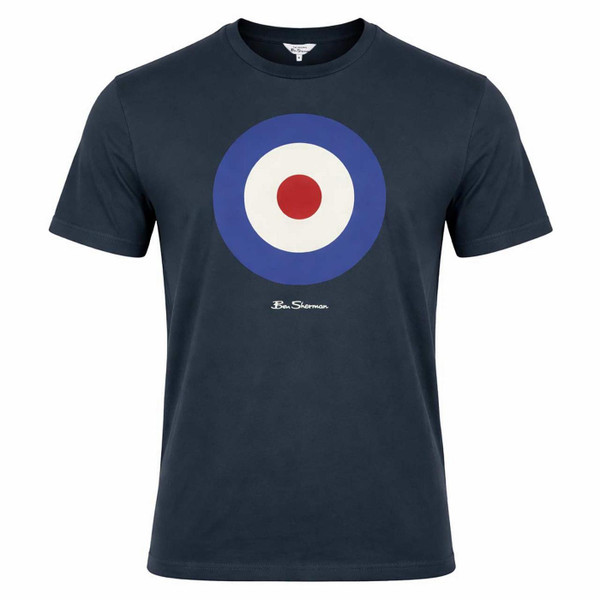 Ben Sherman Men's Signature Mod Target T-shirt in Dark Navy - Main View
