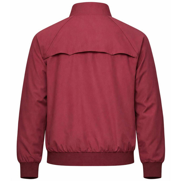 Ben Sherman Men's Mod Signature Harrington jacket in Cherry - Back View