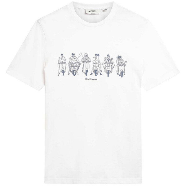 Ben Sherman The Start Line Men's Mod Scooter graphic T-shirt in White
