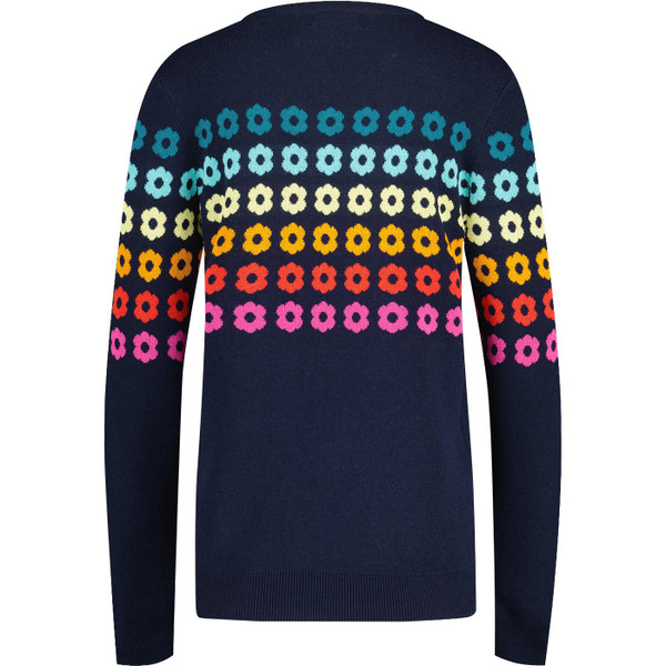 Reverse of Sugarhill Brighton Womens Rita Rainbow Flowers Jumper in Navy