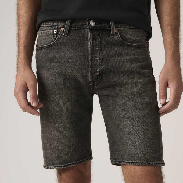 Levi's 501 Original Denim Shorts in Neo Nights Black - Men's Shorts - Main View Model