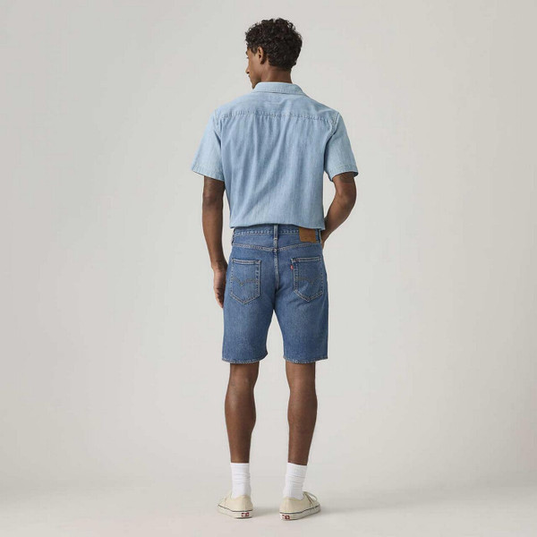 Levi's 501 Original Blue Denim Shorts in Early Nights - Men's Shorts - Back View