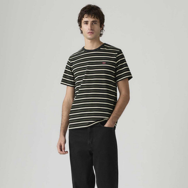 Levi's Original Housemark Andor Stripe men's Retro T-shirt in jet Black - Model View 1