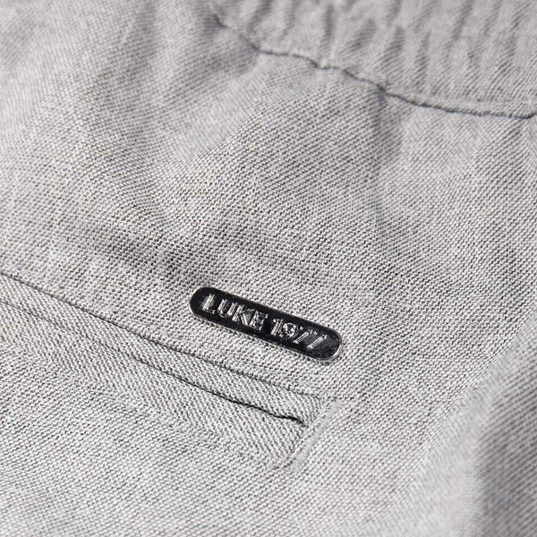 Luke 1977 Boas Men's Smart Woven Trousers in Mid Marl Grey - Back Pocket Detail