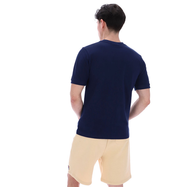 Back of Fila Vintage Silvio Mens Est. 1911 Retro T-Shirt in Navy