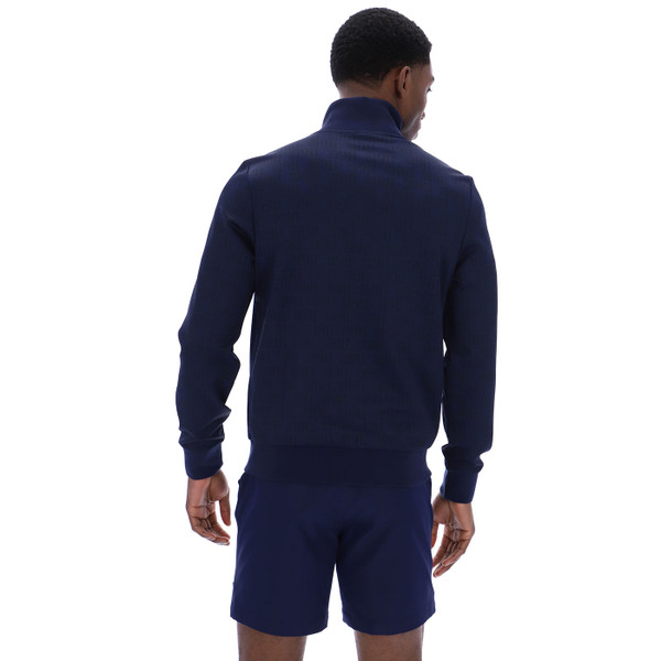 Back of Fila Vintage Gennaro 1911 Monogram Jacket Premium Track Top in Navy