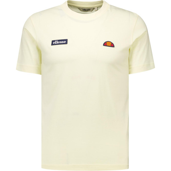 Ellesse Mens Floran Double Branded Plain T-Shirt in Light Yellow