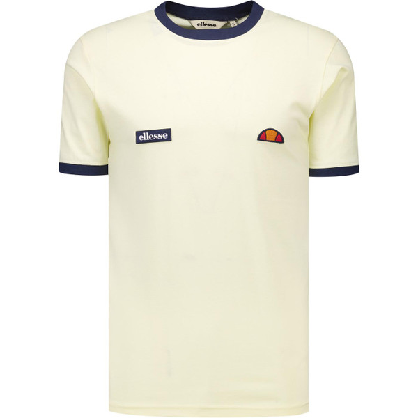 Ellesse Mens Ringetto Contrast Crew Neck T-Shirt in Light Yellow