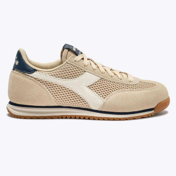Diadora Cross Mesh Low Profile Men's Retro 80s Suede Trainers in Parchment - Main View