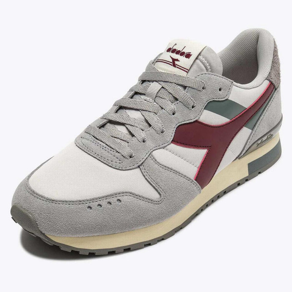 Diadora Camaro M2 Smooth Men's Retro 80s Suede Trainers in High Rise - Front View