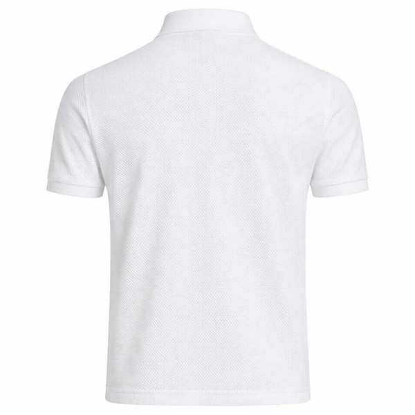 Lyle and Scott Men's Mod Popcorn Jacquard Textured Polo Shirt in White - Back View