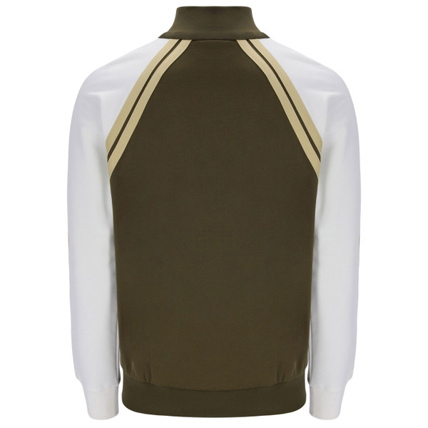 Back of Sergio Tacchini Ghibli Davis Retro 60s Track Top in Dark Olive