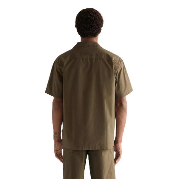 Wrangler Men's Short Sleeve Utility Shirt in Wren - Back Main