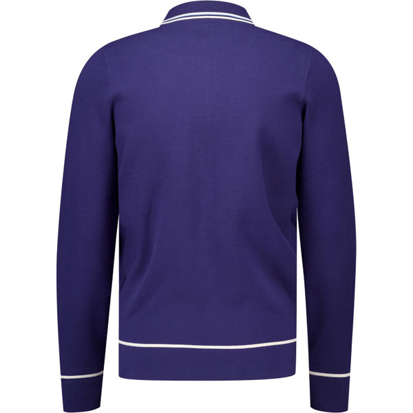 Lyle & Scott Mens Tipped Full Zip Knitted Jumper in Navy