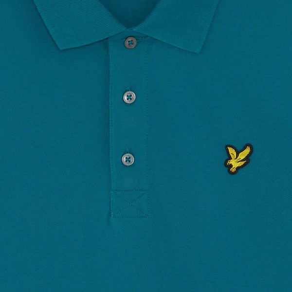 Lyle & Scott Men's Mod Classic Pique Polo Shirt in Lagoon - Golden Eagle