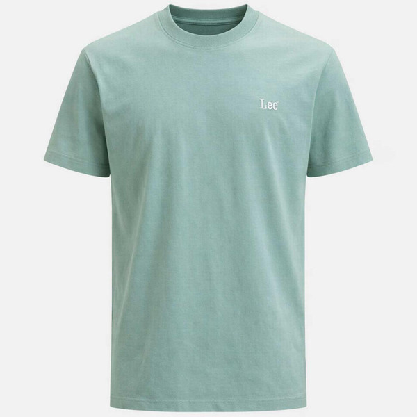 Lee Jeans Men's Retro Small Logo Short Sleeve Crew Neck T-shirt in Desert Sage
