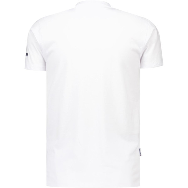 Lambretta Mens Fade Racing Stripe Retro Scooter T-Shirt in White