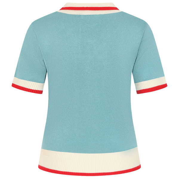 Back of Banned Apparel Women's Lily Rose Jumper in Blue