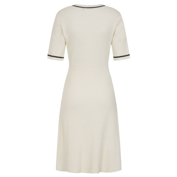 Back of Banned Retro Davina Vintage 40s Dress in Cream