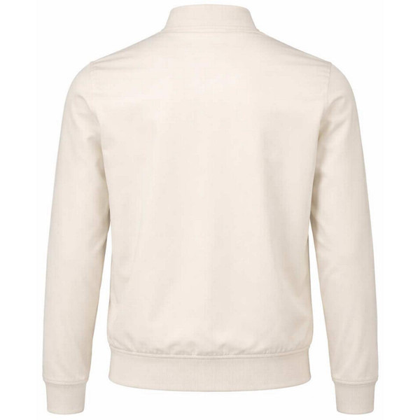 Gabicci Vintage Griffin Men's Mod Racing Stripe Bomber Jacket in Cream - Back View