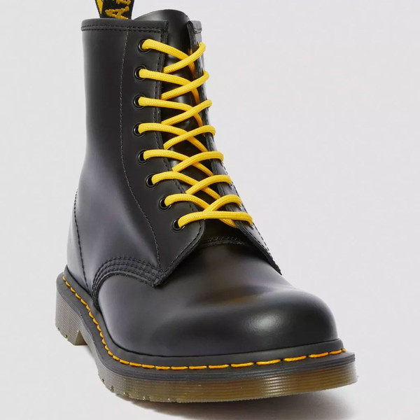 1460 Boot with Dr Martens Round Yellow Laces for 8 - 10 Eyelet Boots