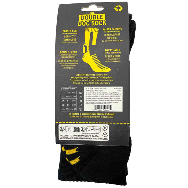 Dr Martens Double Doc Socks in Black ACC742018