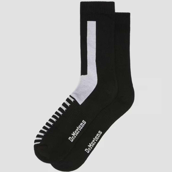 Dr Martens Womens Double Doc Socks in Black and White AC742003