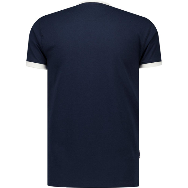 Lambretta Mens 60s Mod Scooter Logo Ringer T-Shirt in Navy