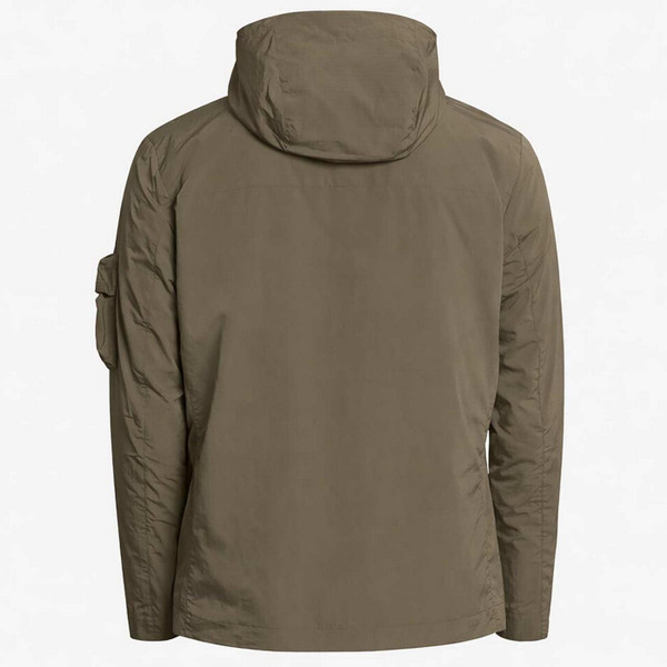 Lyle & Scott Men's Retro Lightweight Ripstop Military Windcheater Jacket in Khaki - Back View
