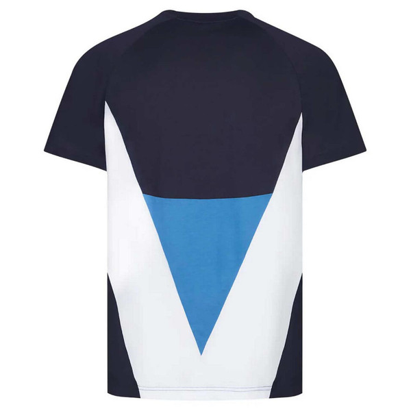 Luke 1977 Obliged Men's Retro Chevron Panel T-shirt in Dark Navy - Back View