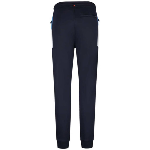 Luke 1977 Charming Men's Retro Track Bottoms in Dark Navy - Back View