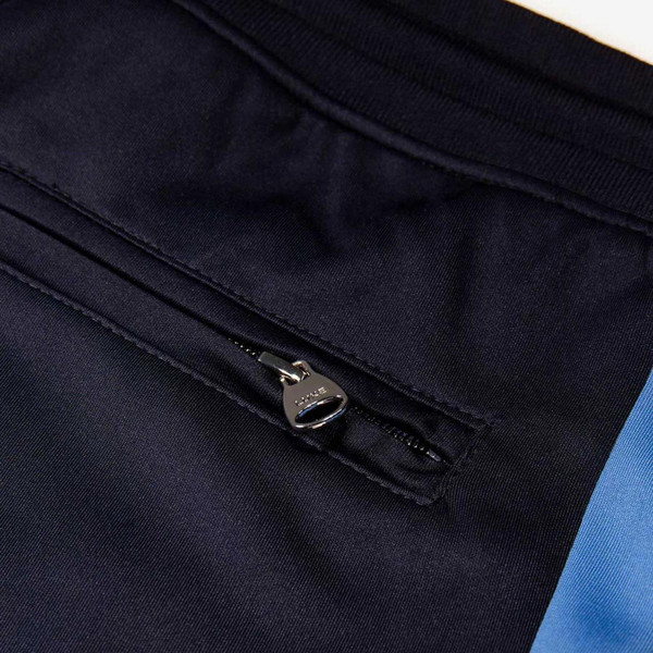 Luke 1977 Charming Men's Retro Track Bottoms in Dark Navy - Back Pocket Detail
