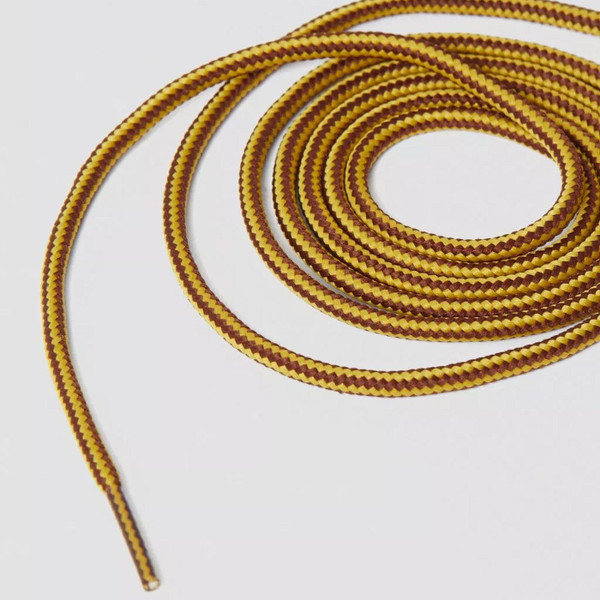 Dr Martens Brown & Yellow Shoelaces 8 - 10 Eyelet for 1460 Boots